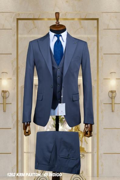 Dobby Men's Suit Indigo