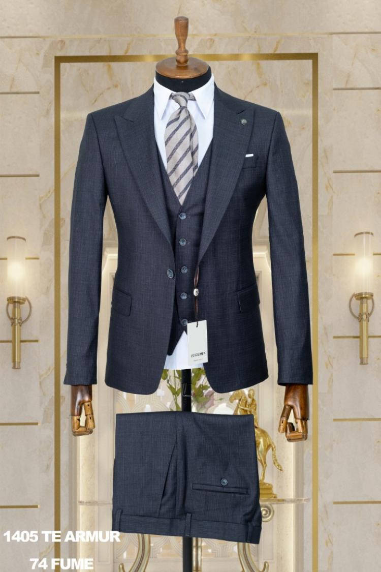 Dobby Men's Suit Smoked