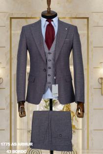 Combined Men's Suit Claret Red