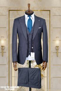 Dobby Men's Suit Smoked