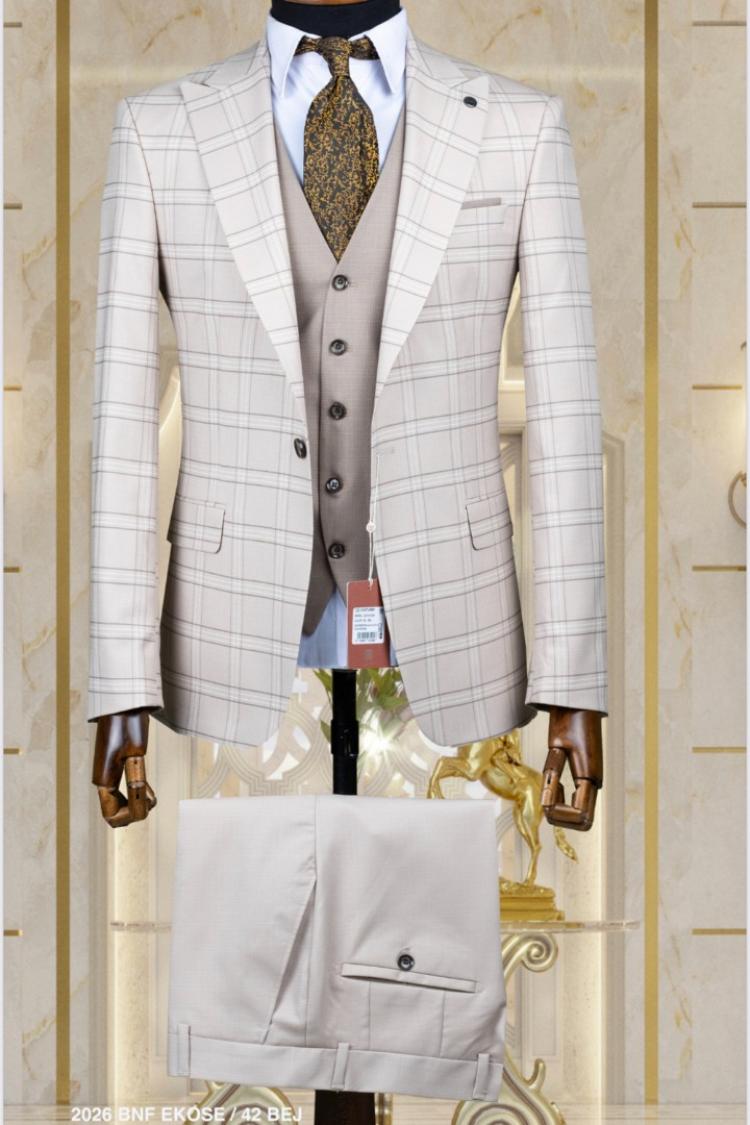 Combined Men's Suits Beige