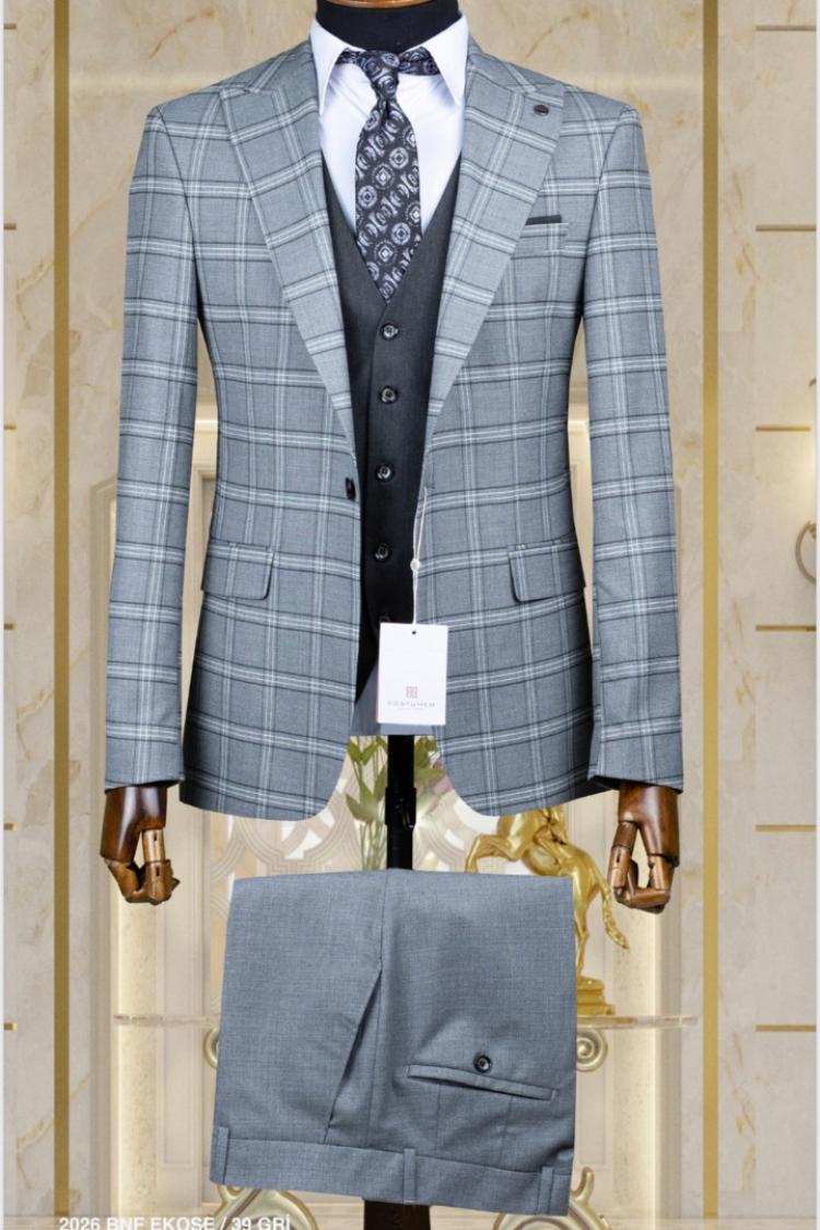 Combined Men's Suits Grey