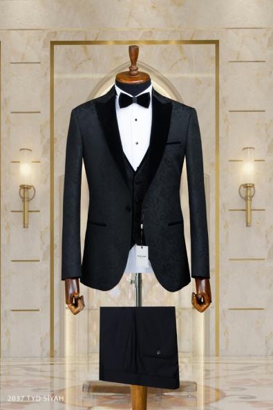 Jacquard Men's Groom Suit