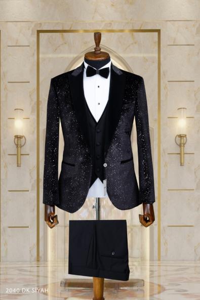 Jacquard Men's Groom Suit