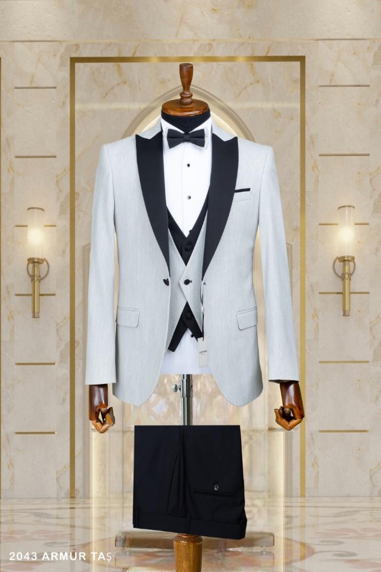 Jacquard Men's Groom Suit