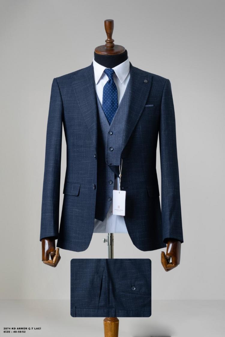 Men's Suit with Double-Sided Vest